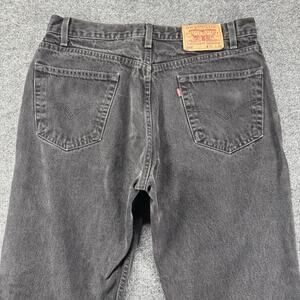 Vintage Levis Jeans Mens 36x34 Black 505 Straight Leg USA Made Y2K (FITS 34x32)